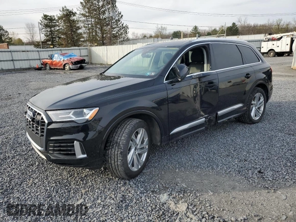 2022 Audi Q7 Premium Plus with VIN WA1LXBF7XND013311, listed as a Copart auction lot 49759825 with 25,314 mi miles and Salvage title. Bid and sale history available at DreamBid. Image 1.