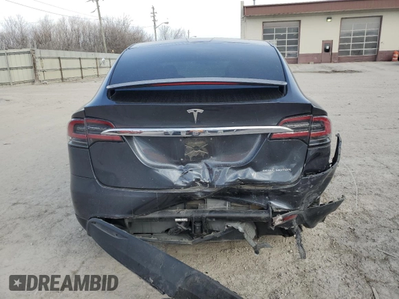 2020 Tesla Model X Long Range with VIN 5YJXCBE21LF263048, listed as a Copart auction lot 47554495 with Not Provided miles and Salvage Title. Bid and sale history available at carsss.com. Image 6.