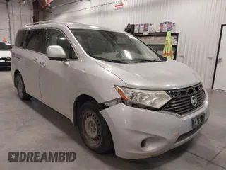 2012 Nissan Quest SL with VIN JN8AE2KP3C9031002, listed as a IAAI auction lot 42000087 with 107,595 mi miles. Bid and sale history available at carsss.com. Image 1.
