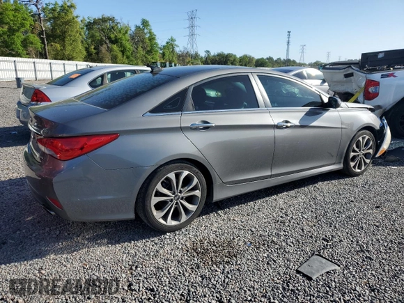 2014 Hyundai Sonata Limited with VIN 5NPEC4ABXEH813988, listed as a Copart auction lot 49189275 with 94,990 mi miles and Salvage Title. Bid and sale history available at DreamBid. Image 3.