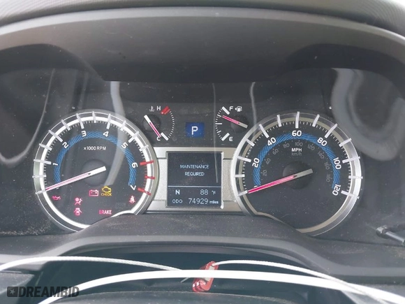 2018 Toyota 4Runner SR5 with VIN JTEBU5JR4J5523576, listed as a IAAI auction lot 41797985 with 74,929 mi miles. Bid and sale history available at carsss.com. Image 7.
