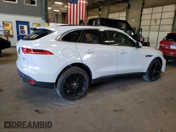 2018 Jaguar F-Pace 35t Prestige with VIN SADCK2EV7JA252724, listed as a Copart auction lot 71237194 with 50,582 mi miles and Salvage title. Bid and sale history available at DreamBid. Image 3.