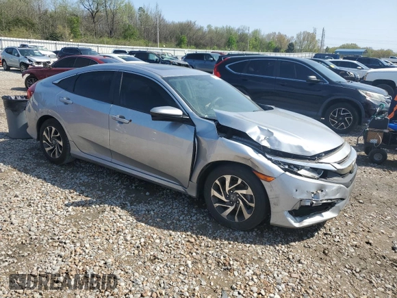 2018 Honda Civic EX with VIN 19XFC2F76JE035832, listed as a Copart auction lot 51020685 with Not Provided miles and Salvage Title. Bid and sale history available at DreamBid. Image 4.