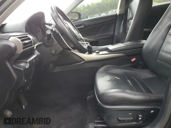2015 Lexus IS 250 with VIN JTHCF1D29F5015698, listed as a Copart auction lot 58355495 with 127,007 mi miles and Salvage title. Bid and sale history available at DreamBid. Image 7.