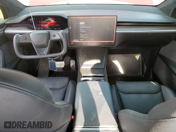 2023 Tesla Model X Plaid with VIN 7SAXCBE62PF427287, listed as a Copart auction lot 47365935 with 17,372 mi miles and Salvage Title. Bid and sale history available at DreamBid. Image 8.