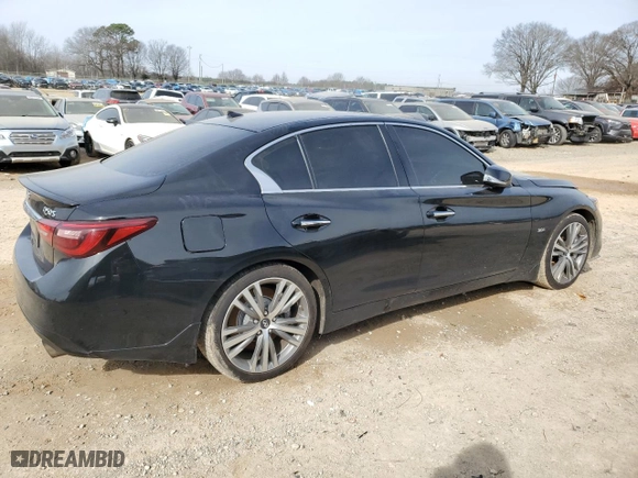 2019 Infiniti Q50 3.0t LUXE with VIN JN1EV7AP9KM516299, listed as a Copart auction lot 45601595 with 66,359 mi miles and Salvage Title. Bid and sale history available at carsss.com. Image 3.