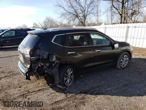 2015 Nissan Rogue SV with VIN 5N1AT2MV7FC753556, listed as a Copart auction lot 52432645 with 159,302 mi miles and Salvage Title. Bid and sale history available at carsss.com. Image 3.