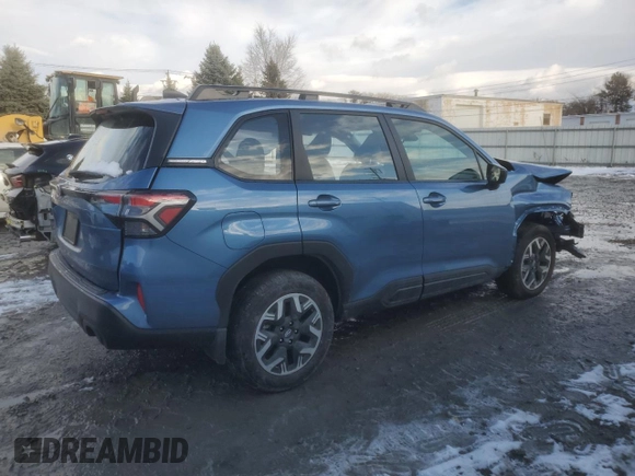 2025 Subaru Forester with VIN JF2SLDAC4SH457674, listed as a Copart auction lot 83403814 with 1,553 mi miles and Salvage title. Bid and sale history available at DreamBid. Image 3.