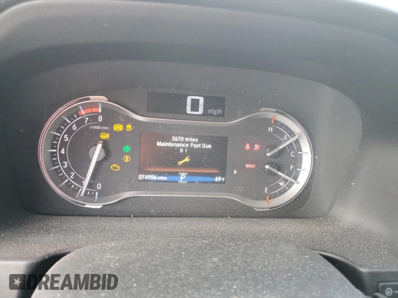 2017 Honda Ridgeline RTL-T with VIN 5FPYK2F69HB007182, listed as a Copart auction lot 52507175 with 74,956 mi miles and Salvage title. Bid and sale history available at DreamBid. Image 9.