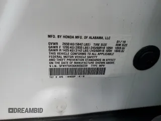 2019 Honda Pilot EX z VIN 5FNYF6H36KB056239, wystawiony jako Copart lot #57061645 z przebiegiem 107 880 mil mil oraz Szkoda całkowita • Salvage title. Historia ofert i sprzedaży dostępna na DreamBid. Obrazek 14.