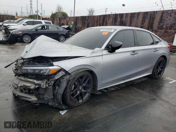 2022 Honda Civic Sedan Sport with VIN 2HGFE2F59NH505520, listed as a Copart auction lot 48165305 with 0 mi miles and Salvage Title. Bid and sale history available at carsss.com. Image 1.