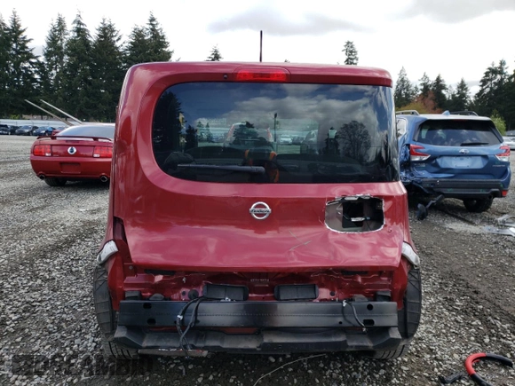 2012 Nissan Cube 1.8 S with VIN JN8AZ2KR7CT253860, listed as a Copart auction lot 53526555 with 58,863 mi miles and Non Repairable. Bid and sale history available at carsss.com. Image 6.