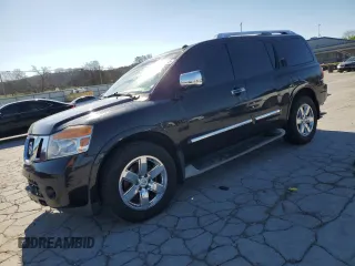 2014 Nissan Armada Platinum z VIN 5N1AA0NEXEN603176, wystawiony jako Copart lot #49492755 z przebiegiem 96 280 mil mil oraz Czysty tytuł • Clean title. Historia ofert i sprzedaży dostępna na DreamBid. Obrazek 1.