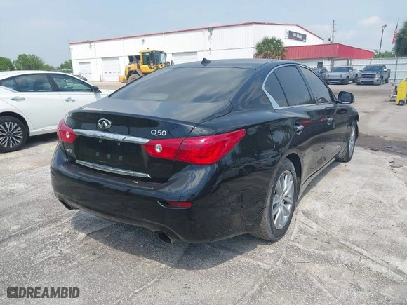 2015 Infiniti Q50 Premium with VIN JN1BV7AR9FM415466, listed as a IAAI auction lot 41960277 with 164,446 mi miles. Bid and sale history available at carsss.com. Image 4.
