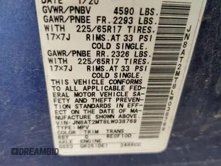 2020 Nissan Rogue S with VIN JN8AT2MT8LW038769, listed as a Copart auction lot 48739085 with 125,966 mi miles and Clean Title. Bid and sale history available at carsss.com. Image 13.