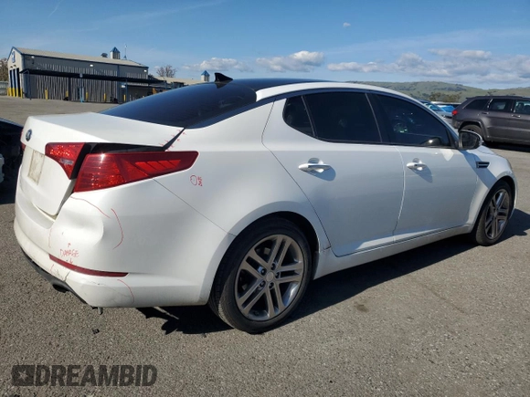 2013 Kia Optima EX with VIN 5XXGN4A78DG167651, listed as a Copart auction lot 49806335 with 122,285 mi miles and Salvage Title. Bid and sale history available at carsss.com. Image 3.