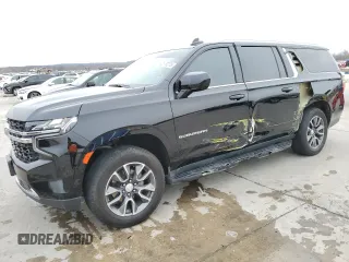 2021 Chevrolet Suburban LS with VIN 1GNSCBKD0MR379571, listed as a Copart auction lot 42579275 with 146,655 mi miles and Salvage Title. Bid and sale history available at DreamBid. Image 1.