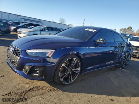 2021 Audi S5 Coupe Premium Plus with VIN WAUP4AF53MA045765, listed as a Copart auction lot 84078274 with 34,500 mi miles and Salvage Title. Bid and sale history available at carsss.com. Image 1.