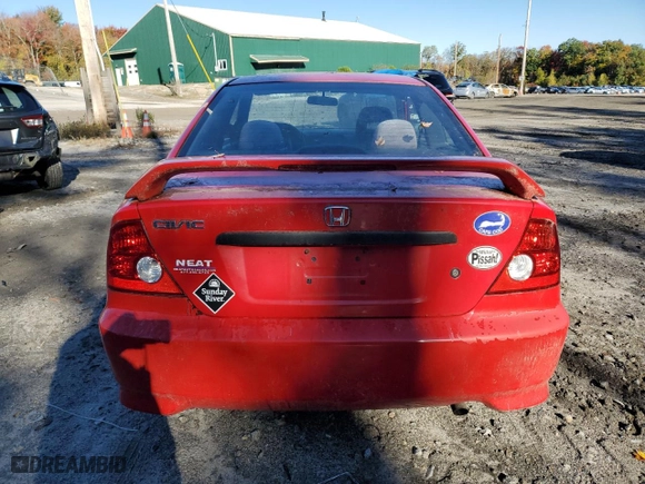 2004 Honda Civic VP with VIN 1HGEM22124L068432, listed as a Copart auction lot 74880824 with 192,794 mi miles and Clean Title. Bid and sale history available at carsss.com. Image 6.