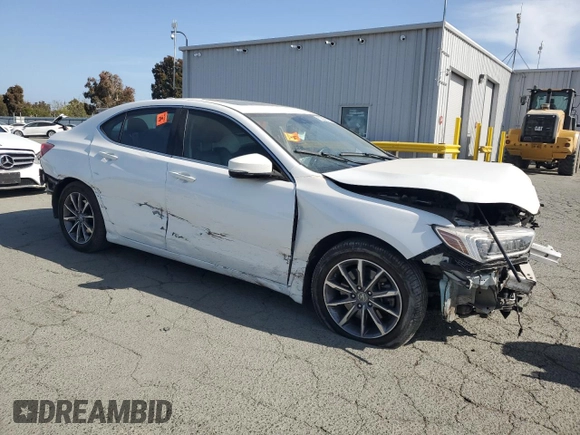 2020 Acura TLX w/Technology Pkg with VIN 19UUB1F5XLA017067, listed as a Copart auction lot 53658725 with 56,007 mi miles and Salvage Title. Bid and sale history available at carsss.com. Image 4.