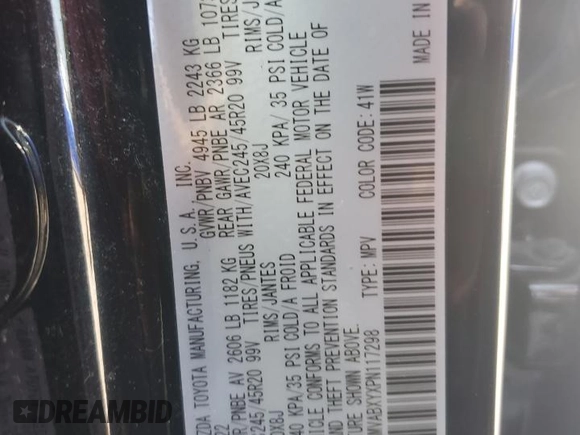 2023 Mazda CX-50 Meridian Edition with VIN 7MMVABXYXPN117298, listed as a Copart auction lot 61474695 with 42,738 mi miles and Salvage title. Bid and sale history available at DreamBid. Image 12.