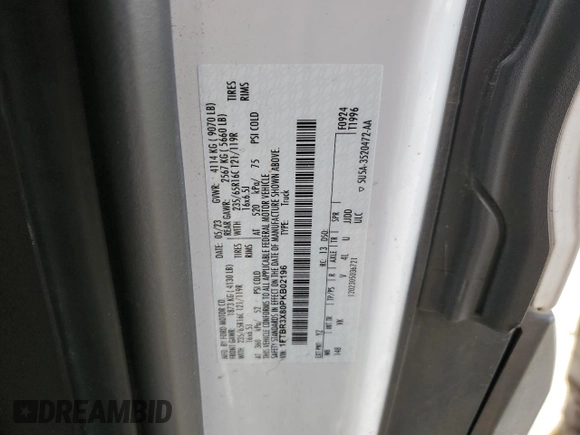 2023 Ford Transit Cargo z VIN 1FTBR3X80PKB02196, wystawiony jako Copart lot #85529414 z przebiegiem 89 528 mil mil oraz Szkoda całkowita • Salvage title. Historia ofert i sprzedaży dostępna na DreamBid. Obrazek 16.