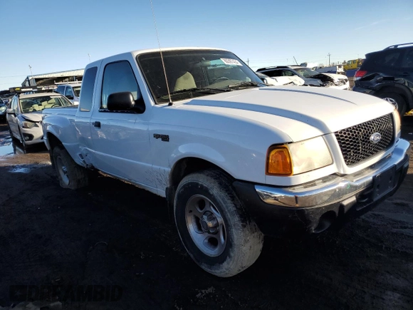 2001 Ford Ranger XL Fleet with VIN 1FTZR15U41PA49418, listed as a Copart auction lot 80397434 with 224,535 mi miles and Salvage title. Bid and sale history available at DreamBid. Image 4.