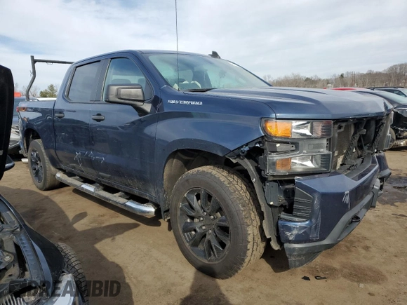 2021 Chevrolet Silverado 1500 Custom with VIN 1GCPYBEH8MZ116002, listed as a Copart auction lot 46158675 with 106,535 mi miles and Salvage Title. Bid and sale history available at DreamBid. Image 4.