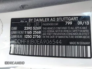 2014 Mercedes-Benz E 350 Luxury with VIN WDDHF8JB0EA906544, listed as a IAAI auction lot 41778146 with 68,564 mi miles and . Bid and sale history available at DreamBid. Image 9.