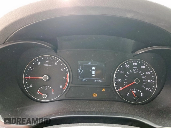 2016 Kia Optima LX with VIN 5XXGT4L38GG028737, listed as a Copart auction lot 60567755 with 124,478 mi miles and Clean title. Bid and sale history available at DreamBid. Image 9.