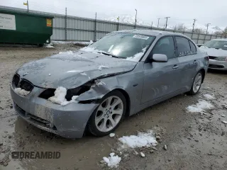 2004 BMW 5 Series 530i with VIN WBANA73554B058552, listed as a Copart auction lot 49549885 with 251,004 mi miles and Salvage Title. Bid and sale history available at carsss.com. Image 1.