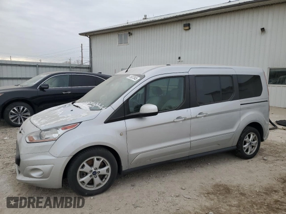 2015 Ford Transit Connect Wagon Titanium with VIN NM0GE9G76F1224395, listed as a Copart auction lot 41607845 with 199,980 mi miles and Salvage Title. Bid and sale history available at carsss.com. Image 1.