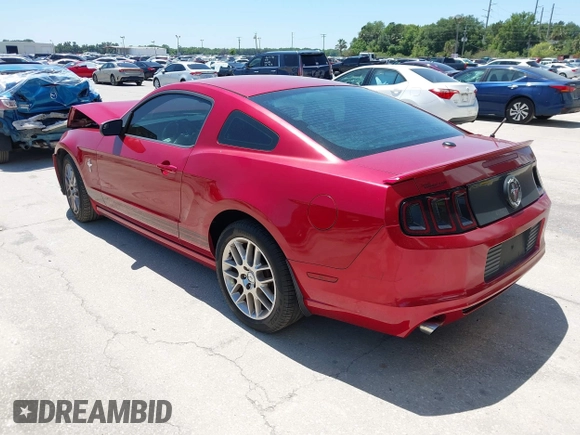 2013 Ford Mustang V6 with VIN 1ZVBP8AM0D5200449, listed as a IAAI auction lot 42046536 with Not Provided miles. Bid and sale history available at carsss.com. Image 3.