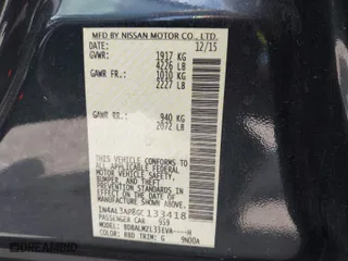 2016 Nissan Altima 2.5 S with VIN 1N4AL3AP8GC133418, listed as a IAAI auction lot 41932707 with 104,830 mi miles. Bid and sale history available at carsss.com. Image 9.