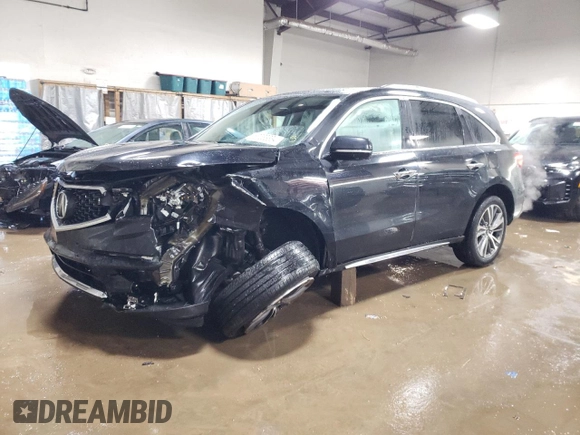 2019 Acura MDX Technology with VIN 5J8YD4H54KL034427, listed as a Copart auction lot 87233334 with 81,896 mi miles and Salvage title. Bid and sale history available at DreamBid. Image 1.