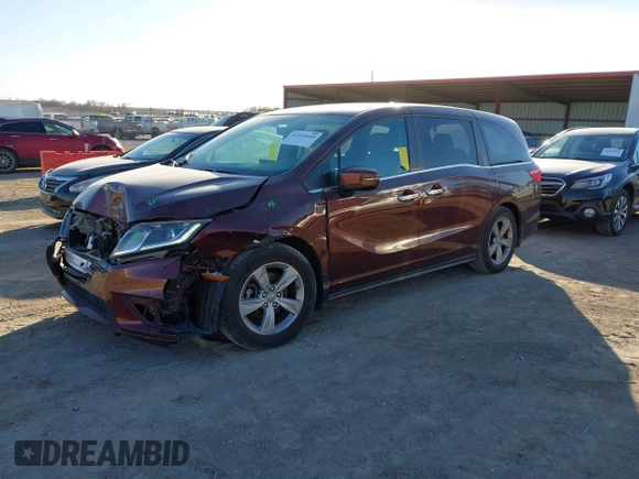 2020 Honda Odyssey EX-L with VIN 5FNRL6H73LB053820, listed as a IAAI auction lot 41532645 with 73,692 mi miles. Bid and sale history available at carsss.com. Image 21.