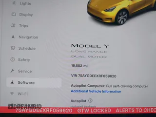 2024 Tesla Model Y Long Range with VIN 7SAYGDEEXRF059620, listed as a IAAI auction lot 42190425 with 16,682 mi miles. Bid and sale history available at carsss.com. Image 15.