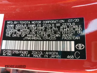 2020 Toyota C-HR LE with VIN JTNKHMBX6L1094205, listed as a Copart auction lot 63513674 with 34,596 mi miles and Salvage Title. Bid and sale history available at DreamBid. Image 14.