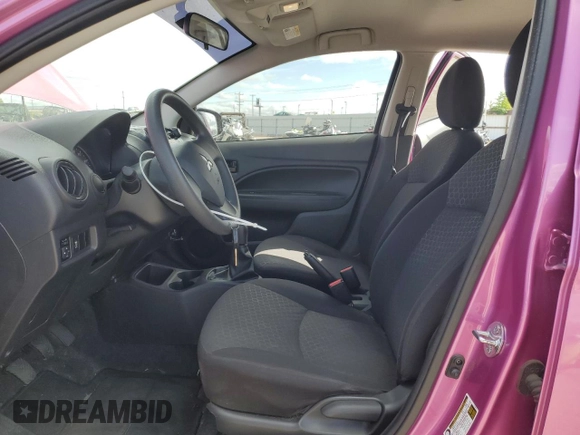 2015 Mitsubishi Mirage DE with VIN ML32A3HJ5FH044657, listed as a Copart auction lot 56916395 with 48,321 mi miles and Salvage title. Bid and sale history available at DreamBid. Image 7.