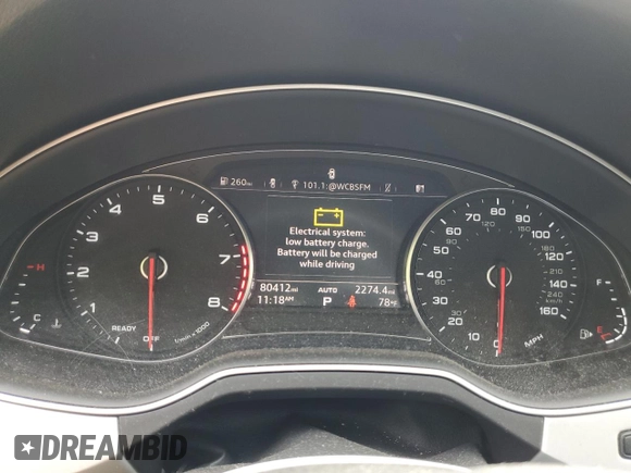 2017 Audi Q7 Premium Plus z VIN WA1LHAF77HD055138, wystawiony jako Copart lot #56114605 z przebiegiem 80 412 mil mil oraz Szkoda całkowita • Salvage title. Historia ofert i sprzedaży dostępna na DreamBid. Obrazek 9.