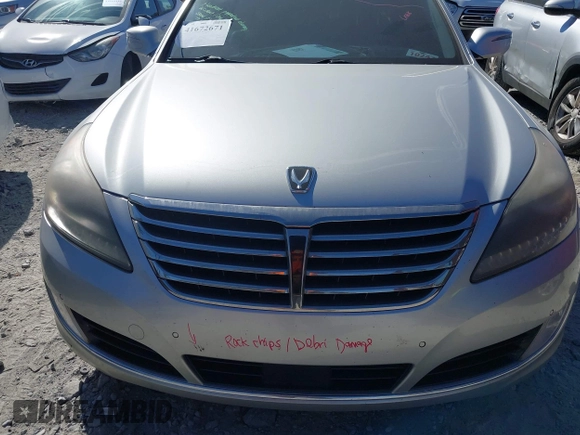 2014 Hyundai Equus Signature with VIN KMHGH4JH1EU073912, listed as a IAAI auction lot 41672671 with 168,197 mi miles and . Bid and sale history available at DreamBid. Image 12.