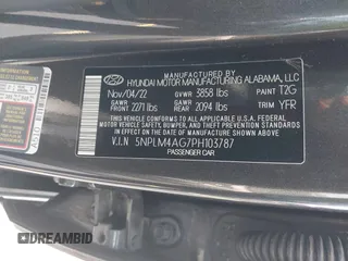 2023 Hyundai Elantra SEL с VIN 5NPLM4AG7PH103787, выставлен на аукционе IAAI как лот 42334991 с пробегом 46 647 миль миль и . История ставок и продаж доступна на DreamBid. Изображение 9.