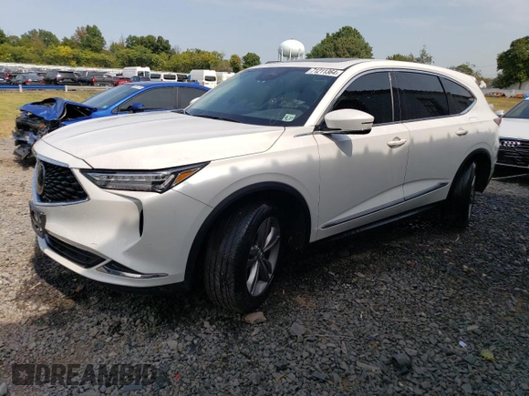 2022 Acura MDX with VIN 5J8YE1H38NL042299, listed as a Copart auction lot 71211364 with 43,025 mi miles and Salvage Title. Bid and sale history available at carsss.com. Image 1.