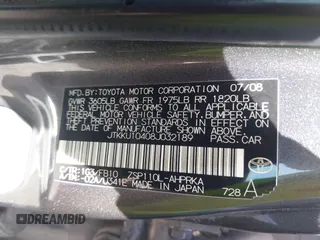 2008 Scion xD with VIN JTKKU10408J032189, listed as a IAAI auction lot 42796704 with 309,673 mi miles and . Bid and sale history available at DreamBid. Image 9.