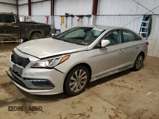 2015 Hyundai Sonata Sport with VIN 5NPE34AF0FH133053, listed as a Copart auction lot 55955845 with 103,767 mi miles and Salvage title. Bid and sale history available at DreamBid. Image 1.