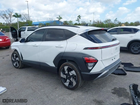 2024 Hyundai Kona Limited with VIN KM8HE3A31RU114220, listed as a IAAI auction lot 41577683 with 11,323 mi miles. Bid and sale history available at carsss.com. Image 3.