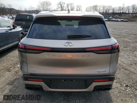 2024 Infiniti QX60 Luxe с VIN 5N1DL1FS3RC338779, выставлен на аукционе Copart как лот 51682545 с пробегом 19 487 миль миль и Списание • Salvage title. История ставок и продаж доступна на DreamBid. Изображение 6.