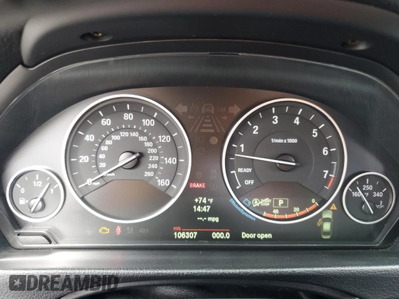 2013 BMW 3 Series 328i xDrive with VIN WBA3B3G52DNR81075, listed as a Copart auction lot 79282094 with 106,307 mi miles and Salvage Title. Bid and sale history available at carsss.com. Image 9.