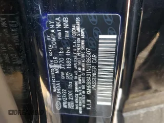 2022 Hyundai Venue SE with VIN KMHRB8A31NU186507, listed as a Copart auction lot 89198035 with Not Provided miles and Salvage Title. Bid and sale history available at DreamBid. Image 12.