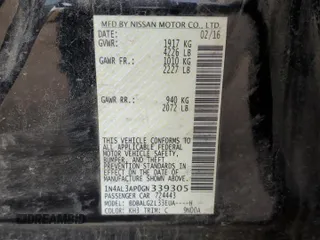 2016 Nissan Altima S with VIN 1N4AL3AP0GN339305, listed as a Copart auction lot 88528975 with 162,505 mi miles and Salvage Title. Bid and sale history available at DreamBid. Image 12.